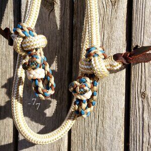 New 7' Double Braid Nylon Yacht Rope Rein with Braided Quick Change Bit Ends